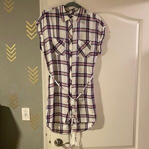 Rails Pink and Blue Plaid Top